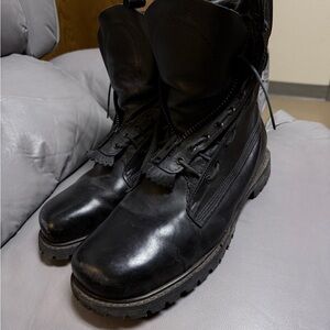 Black Leather Men's Boots